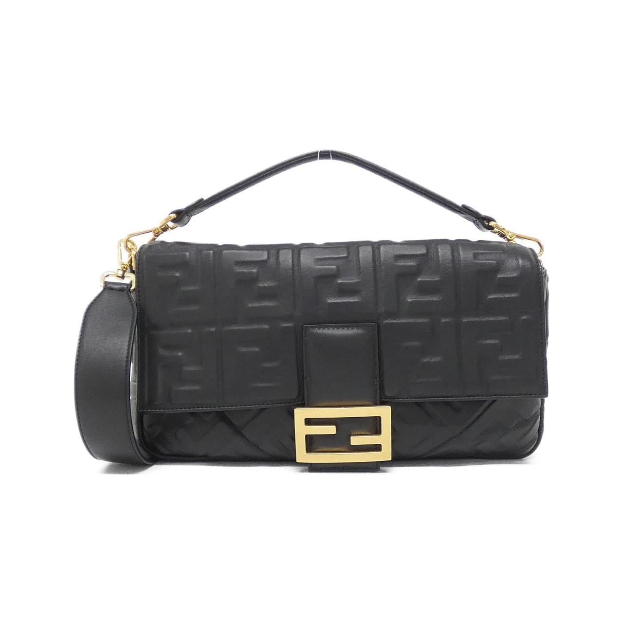 Authentic FENDI Baguette Large 8BR771 A72V Handbag in Black