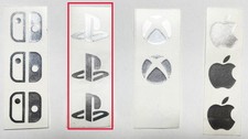 New PS3/PS4/PS5 Silver Chrome Metal PC Logo Label Decal Case Sticker Badge