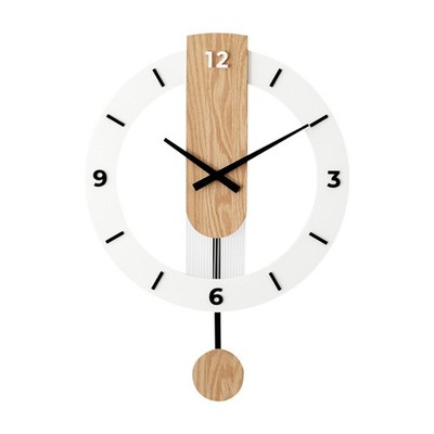 Ergocar Wooden Swing Clock, The Mute Wooden Roman Numeric Hanging Clock, Suit...