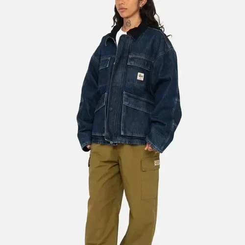 STUSSY canvas washed shop jacket - product listing photo