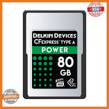 Delkin Devices 80GB Power CFexpress Type A VPG-400 Memory Card - DCFXAPWR80, Sil