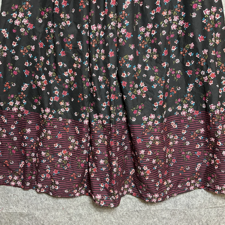 Vestido Only Necessities Mujer Plus 3X Negro Floral Bolsillos Muumuu Casa Vestido * Foto 3 de 4