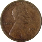 1911 S Lincoln Wheat Cent F Fine Details Penny 1c Coin SKU:I26374
