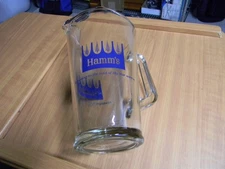 Vintage Hamm's Beer Pitcher, Blue Crown Logo. Very Good Condition 9-3/4" Tall
