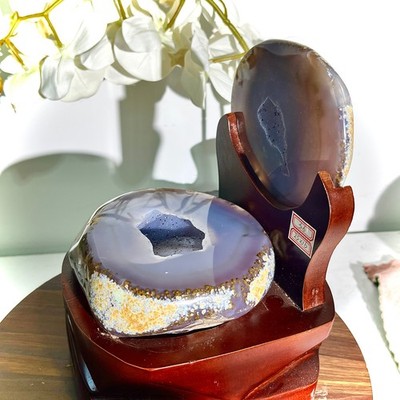 6.97LB Natural crystal agate, beautiful treasure trove, crystal cave healing