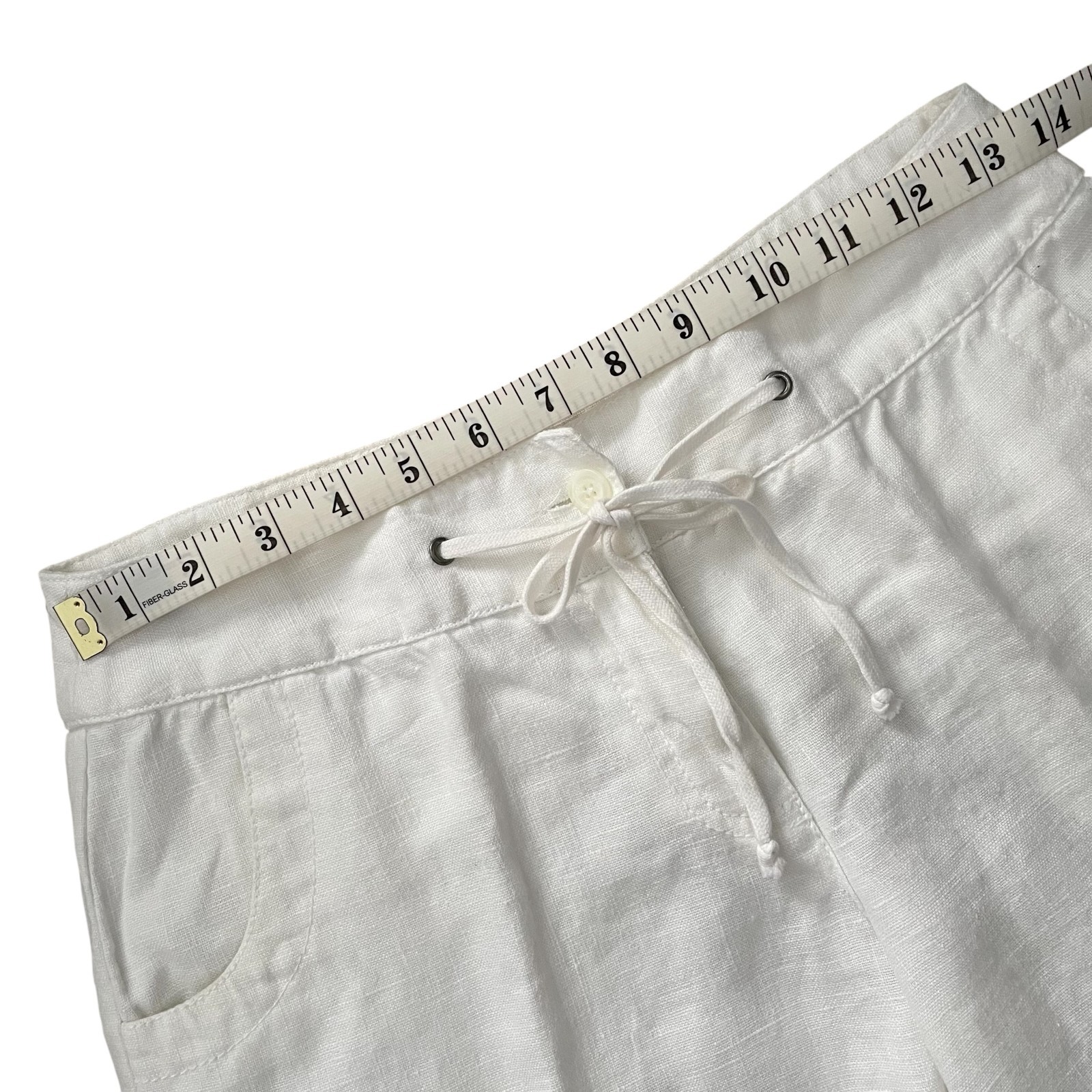 Michael Michael Kors Womens 2 Cargo Bermuda Shorts 100% Linen Pockets White thumbnail 9