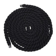 15mm x 11.5 Feet Black Cotton Rope 3 Strand for DIY Wall Hanging Knotting