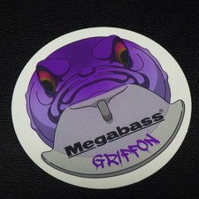 Megabass GRIFFON Sticker Seal 2.76in (7cm) Purple Circular Scarred In Stock