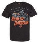 Harley Davidson Men's Fateful Crew Neck Cotton Short Sleeve T Shirt, Black