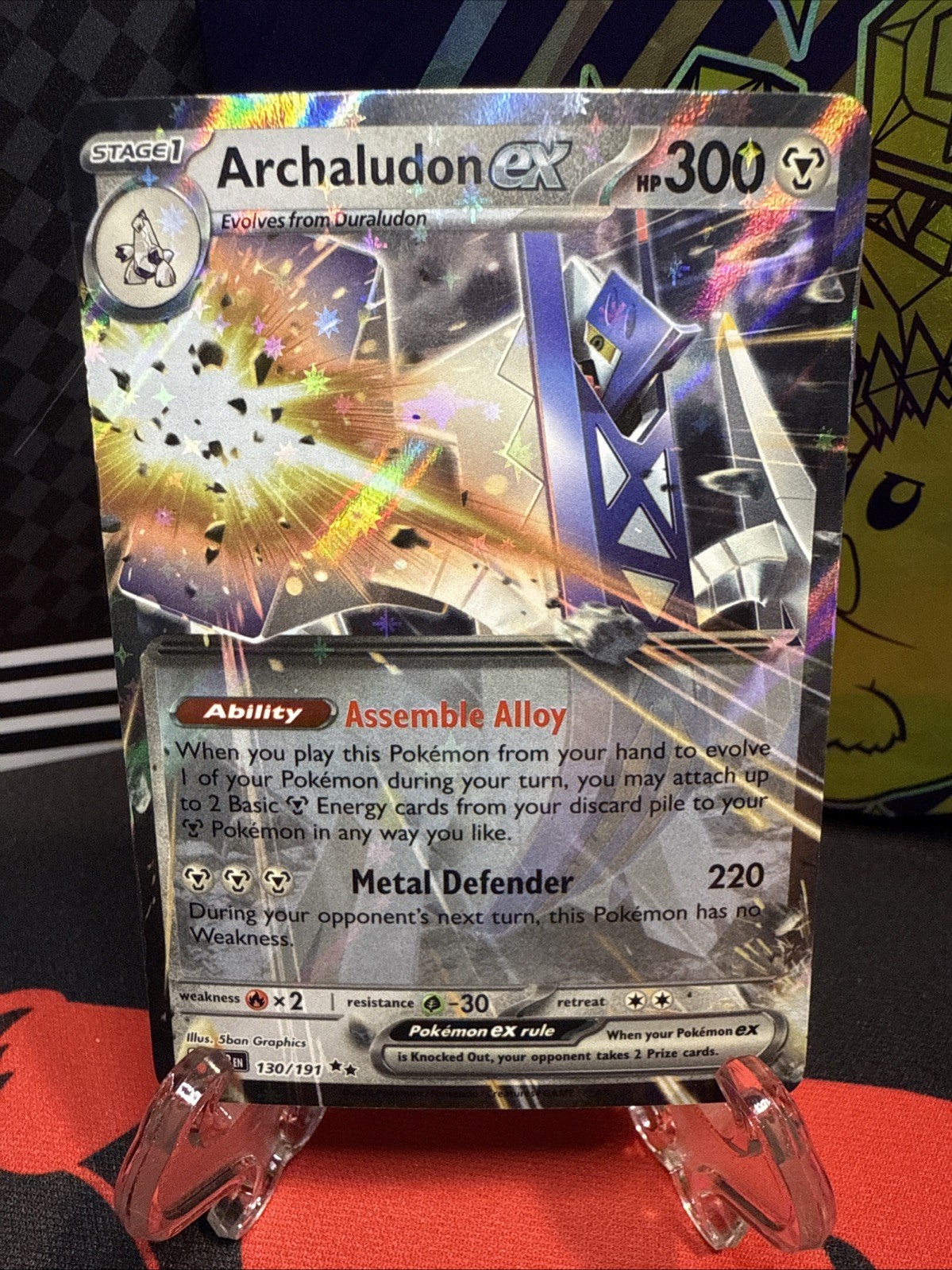Pokemon Archaludon ex Surging Sparks Stamped Promo Holo 130/191