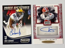 2021 Threads Auto RC Auto Nick Eubanks & 2021 Sage Auto Trevon Grimes Card