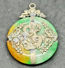 Antica statua ciondolo del Buddha celeste giada hetiana artigianato cinese