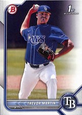 2022 Bowman Draft #BD-184 Trevor Martin Tampa Bay Rays 1st Bowman