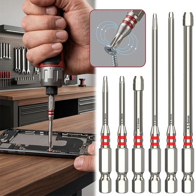 6-Piece Screwdriver,Featuring magnetic hexagonal shanks pagoda-shaped internal