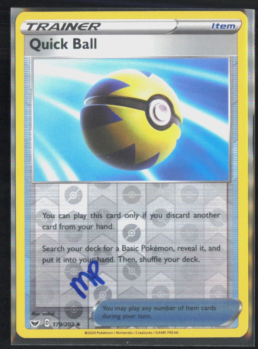 Pokemon Quick Ball Sword & Shield 179/202 Reverse Holo MP
