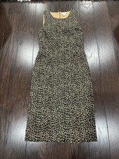 J. Crew Leopard Print Ultra Suede Sheath Dress Size 0 Animal Print