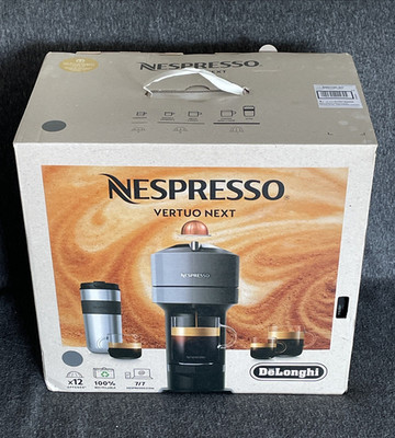 De'Longhi Nespresso Vertuo Next ENV120GY Kapselmaschine - Dunkelgrau, 1500W