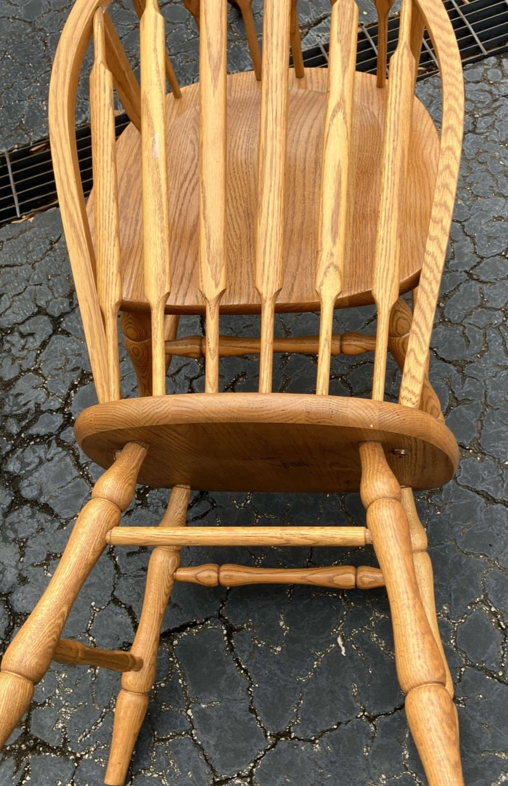 Vintage Tell City Oak Dining Room Set of Two Chairs Windsor Spindle Back
