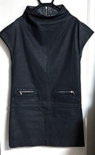 MARC BY MARC JACOBS French Sleeve High Neck Mini Denim Dress Black Size 6