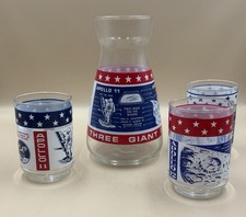 3 Nasa Apollo Drinking Glasses And Carafe fro...