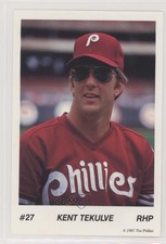 1987 Tastykake Philadelphia Phillies Kent Tekulve #27 0t2