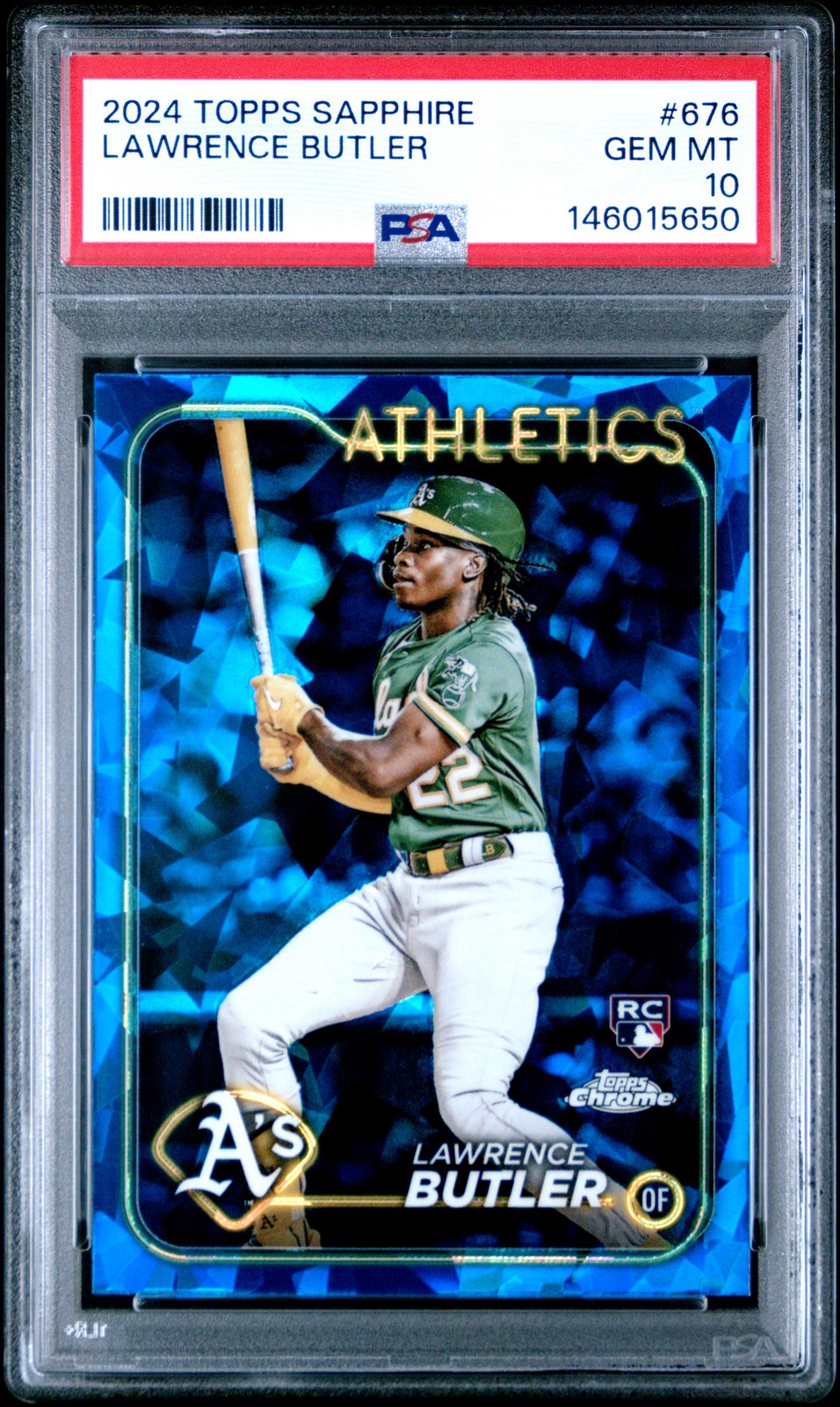 2024 Topps Chrome Sapphire #676 Lawrence Butler RC PSA 10