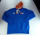 Ellesse Hoodie Mens L Blue Orange Piloma OH Pullover Hooded Sweatshirt Logo
