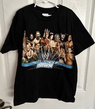 Vintage WWE Smack Down T-Shirt Undertaker, King Booker, Rey Mysterio  Youth M