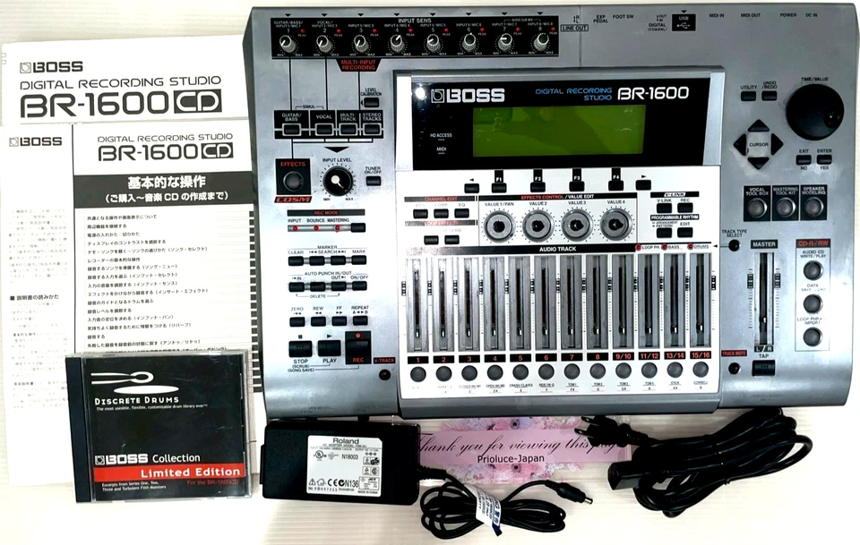 BOSS BR-1600CD Digital Multitrack Recorder Tested with adapter manual and CD - Image 2 of 4