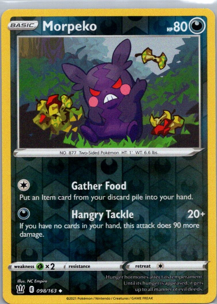 Pokemon TCG Morpeko 98/163 Battle Styles Rev Holo NM