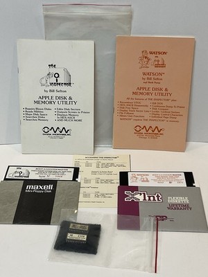 Vintage Apple II Plus Watson & Inspector Apple Disk Utilities Omega Microware