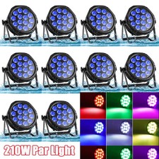 10x 210W Waterproof LED Par Can Light RGBW DMX Outdoor Stage Lighting DJ Bar