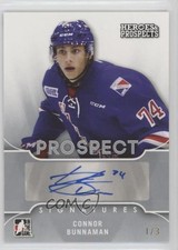 2015-16 Leaf ITG Heroes & Prospects Prospect Silver 1/3 Connor Bunnaman Auto 1h5