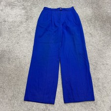 Vintage 80 Pendleton Classic Dress Pants Trouser Women 10 Blue High Rise Pleated