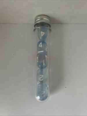 Role 4 Initiative Diffusion Arch'd4 Dice RPG & D & D - Clear/Blue (Tube Of 5)