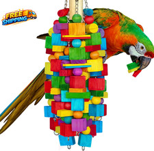 Extra Large Bird Toys for Macaws Cockatoos 21.6 Heavy Duty Natural Parrot Toys