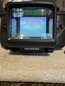 VINTAGE TESTED SEGA Game Gear Game Console & Super Wide Gear Screen /Bag /Games