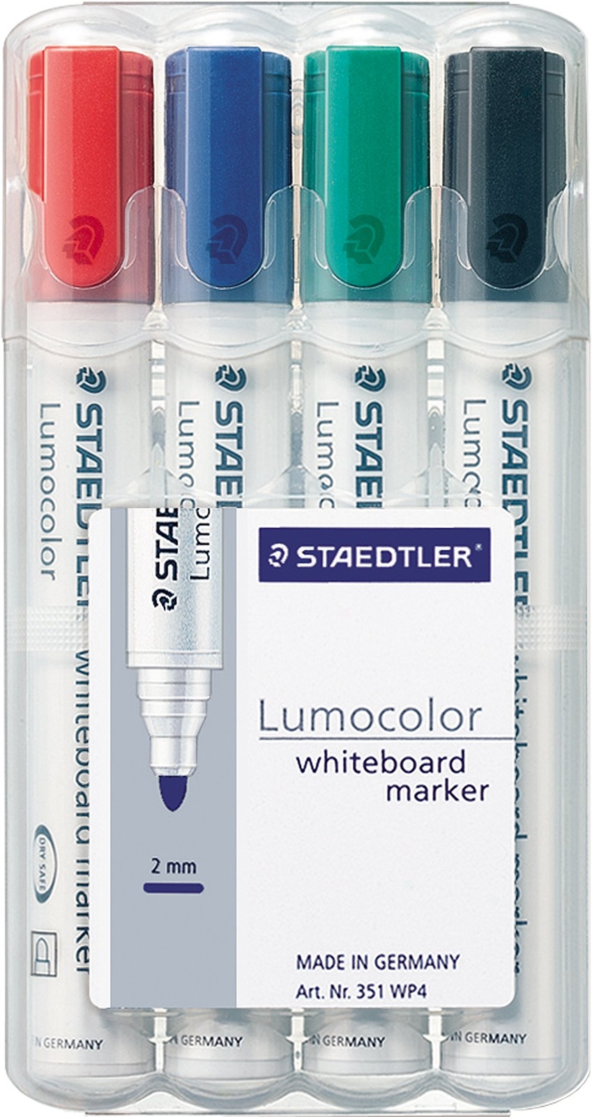 Staedtler 351WP4Lumocolor Whiteboard Marker Pack of 4 1 multicoloured