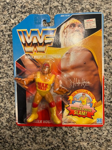 1990 WWF Hasbro Series 1 Hulk Hogan MOC - Clear Bu...