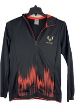 Adidas Messi XL 15-16 Boys Zip Hooded Training Jacket Black Orange Mens S
