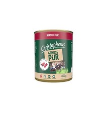 Christopherus Pur Hundenassfutter Single Protein getreidefrei 800 g Hirsch