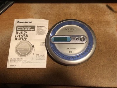 Panasonic Silver Blue Portable CD/MP3 Player AM/FM Radio With Anti Skip ...