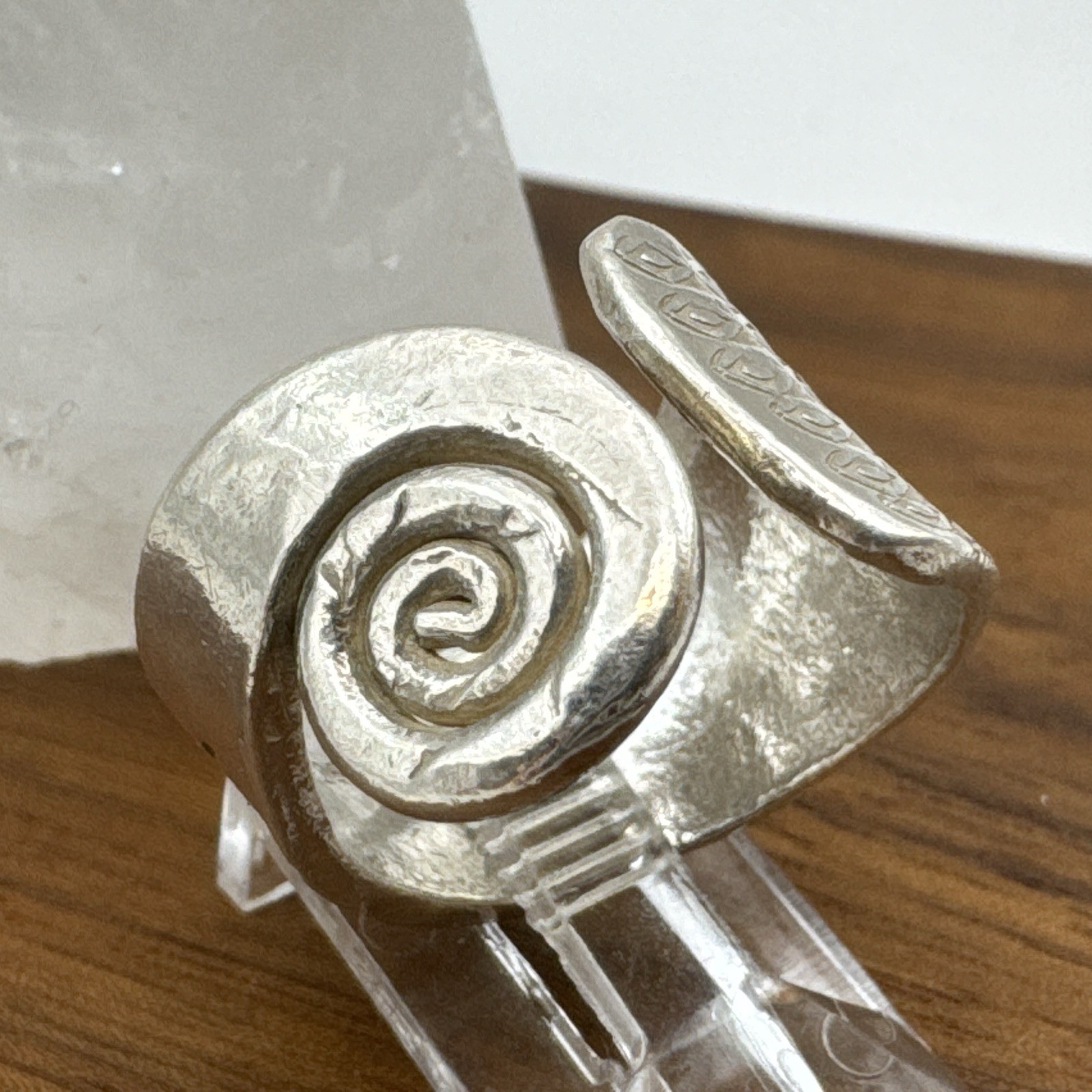 925 Solid Sterling Silver Hammered Handmade Ring … - image 2