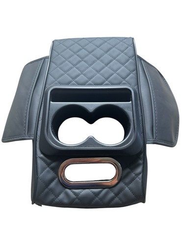 Car Seat Gap Filler Organizer Console Cup Holder Storage Pocket Black Quilted