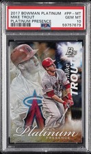2017 BOWMAN PLATINUM PLATINUM PRESENCE #PP-MT MIKE TROUT PSA 10