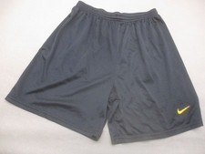NIKE Size L Mens BLK Stretch Waist Mesh Breathable Training Athletic Shorts 386