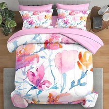 Comforter Set Size, Floral 7 Pcs Bedding for Kids and Full Spring Flower
