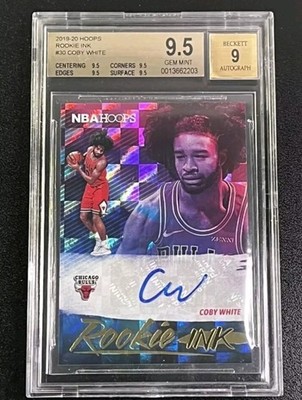 NBA Hoops Rookie Ink Autograph of Coby White, graded BGS 9.5 GEM MInt