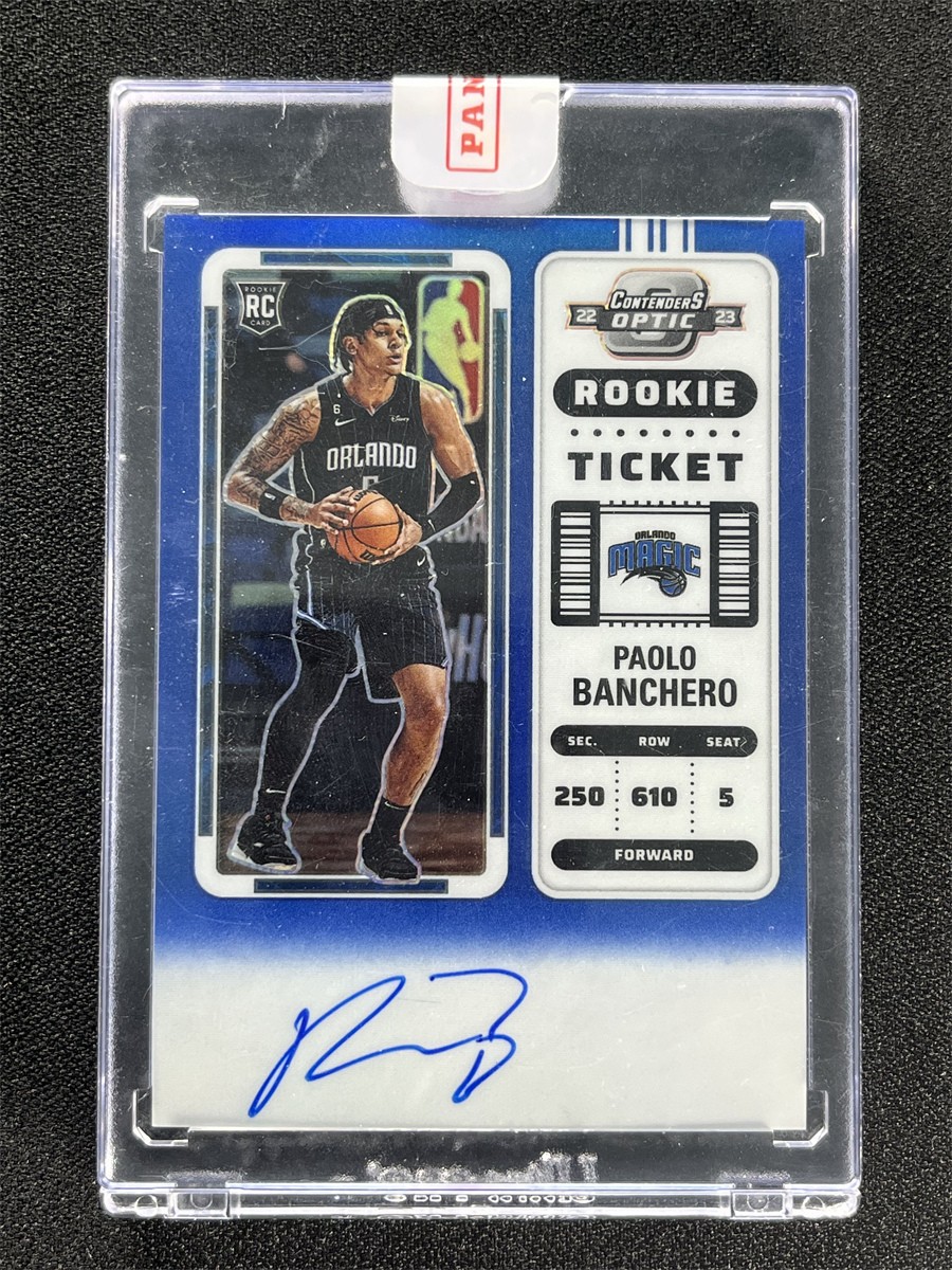 2022-23 Contenders Optic Paolo Banchero #118 Blue RC Rookie Ticket Auto /49