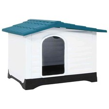 Dog House Blue, White, Black Polypropylene 35.6 x 26.8 x 26.0 in